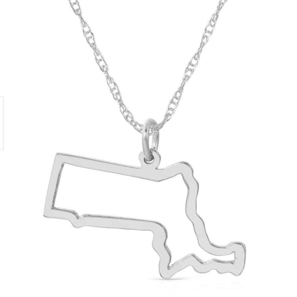 Maya Brenner Massachusetts necklace, sterling silver